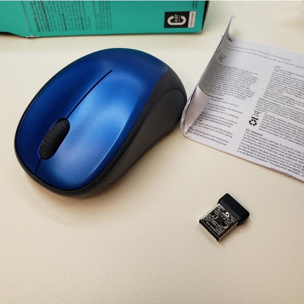 Logitech - M317 Wireless Optical Mouse - Wireless. USB Dongle. Blue.